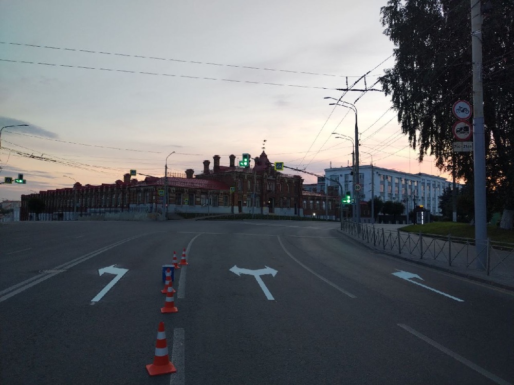 На центральных улицах Владимира обновили дорожную разметку