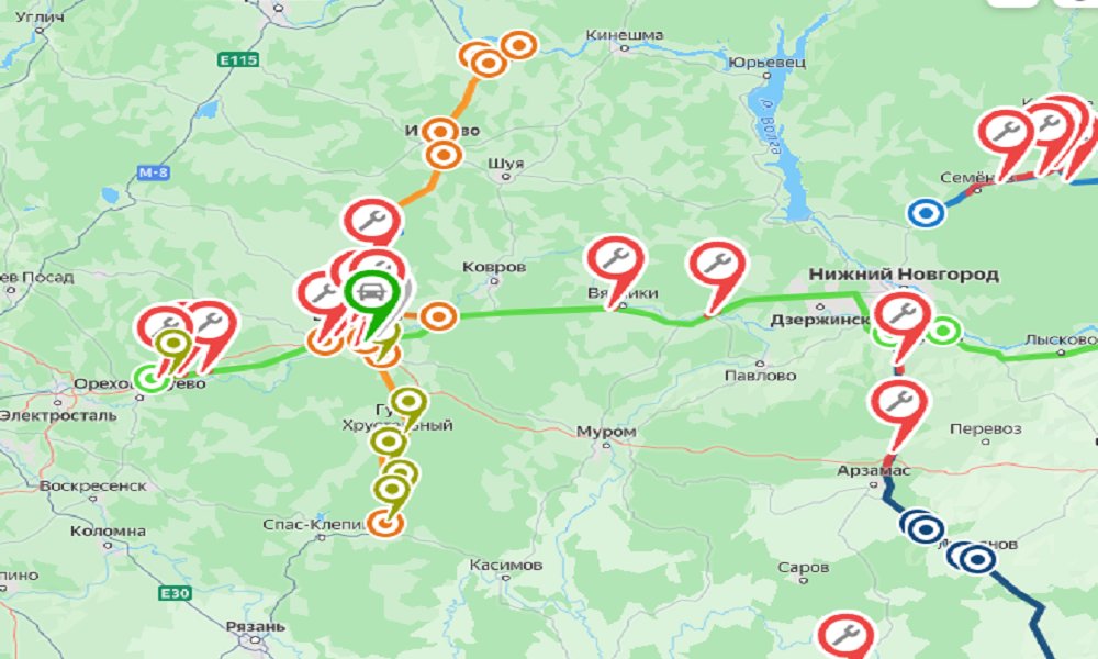 Во Владимирской области с 25 по 31 августа на ряде федеральных трасс действуют ограничения