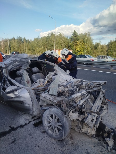 Водитель легковушки погиб в столкновении с грузовиком на трассе М-12 во Владимирской области