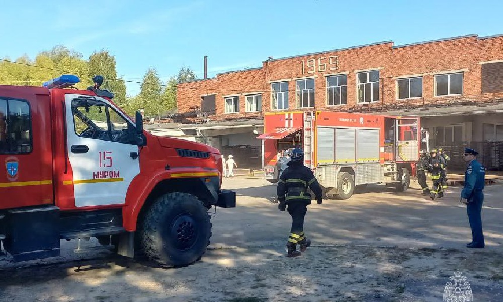 На Муромском хлебокомбинате прошли специальные учения пожарных