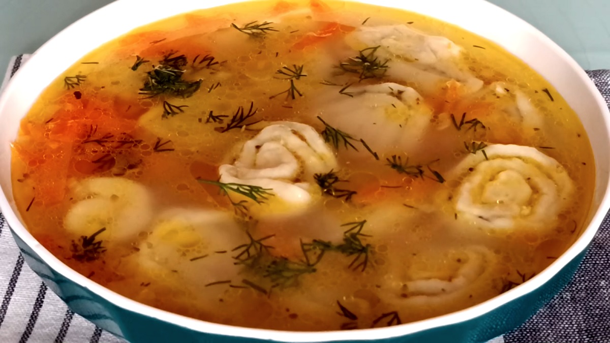  готовим вкусный и сытный суп с чесночными галушками