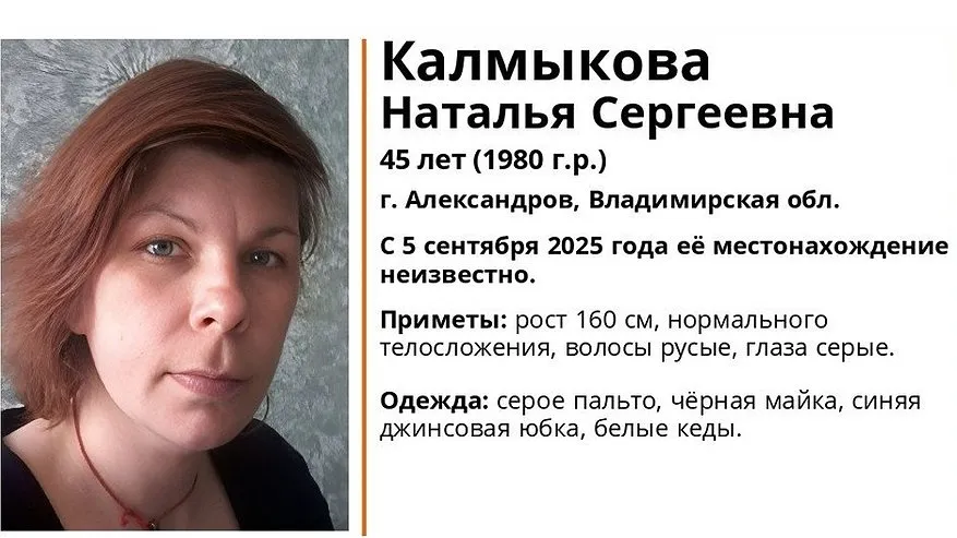 Волонтеры ЛизаАлерт разыскивают пропавшую жительницу Александрова
